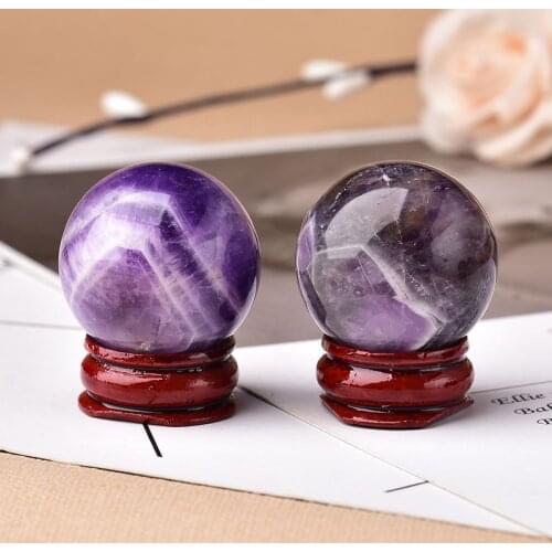 1pc Natural Dream Amethyst Ball Reiki Ore Mineral Home Decoration Healing Energy Stone Gemstone Ball Meditation Ornaments Gift