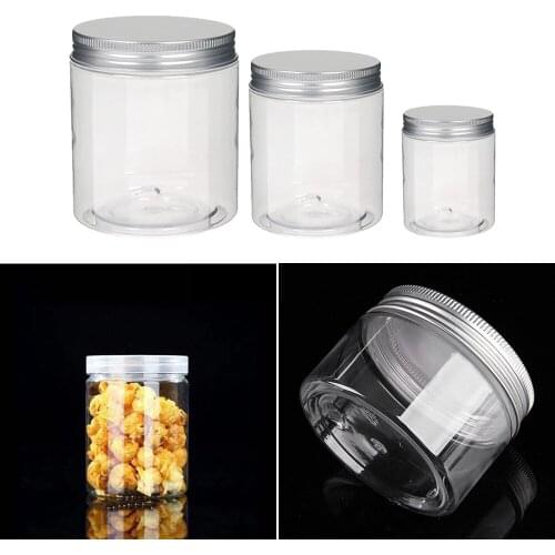 Clear Plastic Jar with black/white/wood/Clear Lids Empty Cosmetic Containers Makeup Box Cream Eyeshadow Makeup Container Box