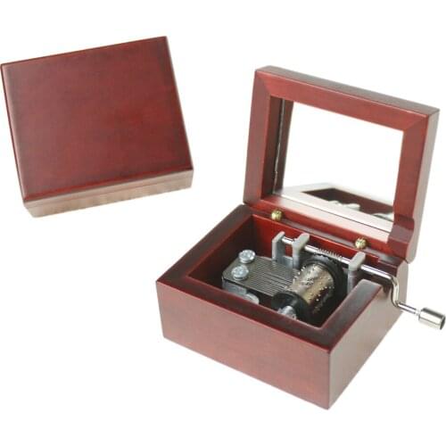 ROSIKING Carved wooden hand crank la vie en rose Music Box Mechanism Musical Box Birthday Gift For Christmas Valentines day