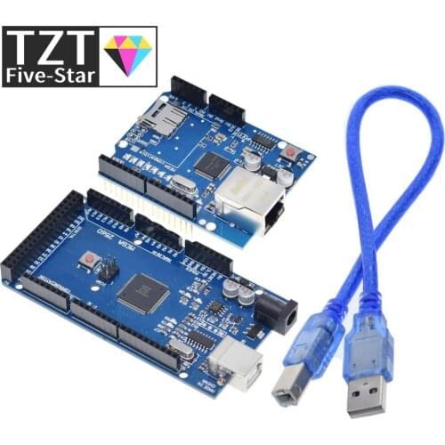 TZT UNO Ethernet W5100 network expansion board SD card Shield for arduino with Mega 2560 R3 Mega2560 REV3