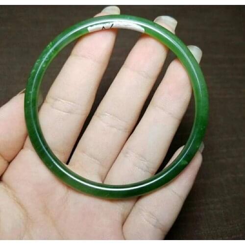 H53#Russian material and Tian Yu ice bottom spinach jasper thin strip bracelet