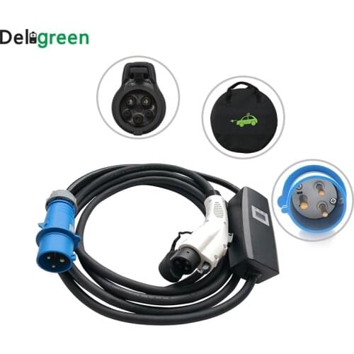 Smart Khons EVSE Current Adjustable Type1 10A 16A 18A 32Amp EV charger with Multiple Plug lcd display