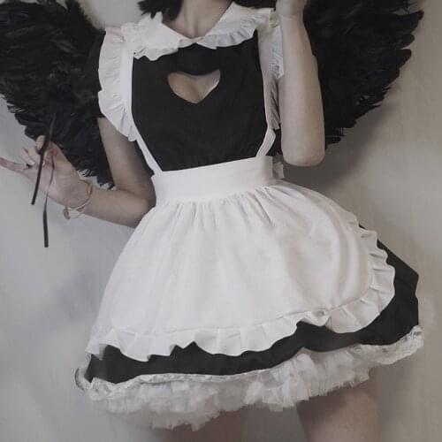 Women Sexy Lolita Cosplay Uniform Role Play Live ShowJapanese Erotic Lingerie Lolita Hot Costume Maid Servant Babydoll Dress