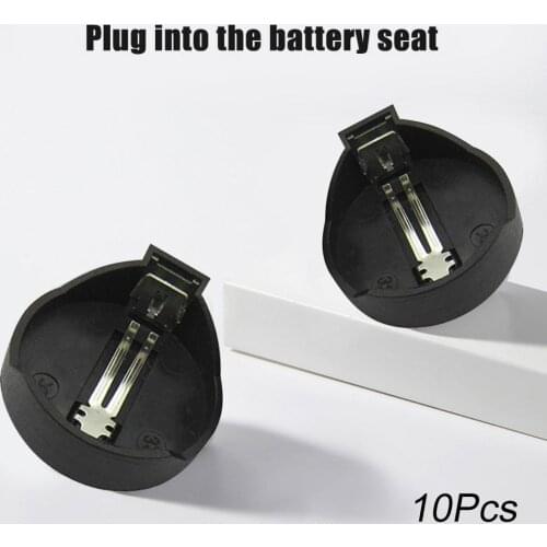 10Pcs Black Coin Cell Battery Socket Holder Case CR2032 3V Button Cell Box Wholesale Battery Box