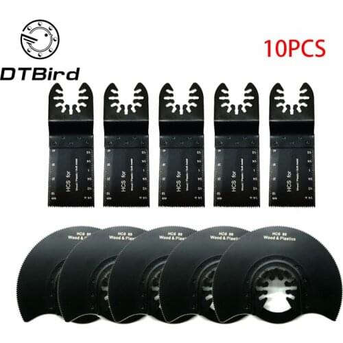10Pcs Multitool Saw Blade Oscillating Blade Multi Tool Circular Saw Blades For Renovator For Fein Multimaster Wood Cutting Kit