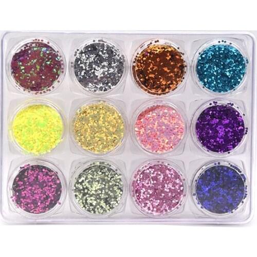 12 colors Make up glitter Nail Glitter chunky glitter Sparkles Shiny Makeup Glitter Dust Nail Art Decoration glitter