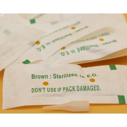 1000pcs 1RL/3RL/5RL Sterilize Permanent makeup Eyebrow Lip Needle Tattoo Tips Cap For Sunshine Giant sun G-8650 G-9740 Machine