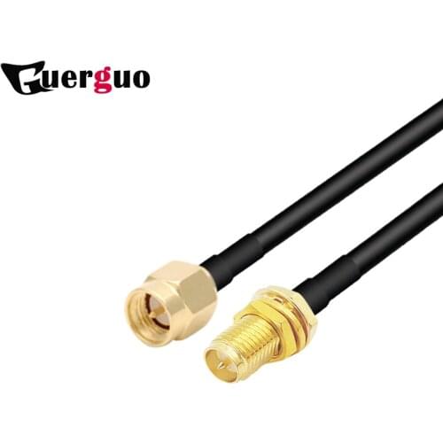 2PCS 50ohm RG58 Cable SMA Male to RP SMA Female Plug WiFi Antenna extension cable SMA Connector Adapter Coaxial Pigtail Cable