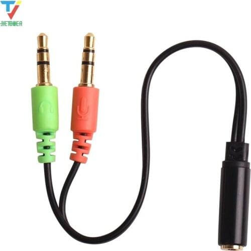 3.5MM Extension Earphone Headphone Audio Splitter Cable Adapter Female To 2 Male Wholesale AUX Cable Free Shipping 500pcs