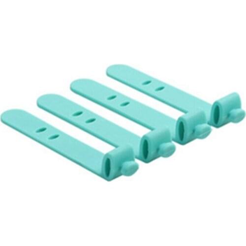 4Pcs Silicone Strap Earphone Storage Tape Power Line Data Cable Tie Outside Travel Cable Organizer Strap Office Zip Ties