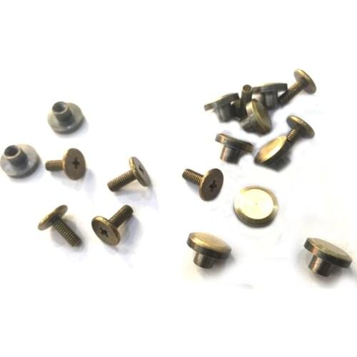 50PC/Set Bronze Tone Metal Decoration Screws Nails Spikes Rivets Studs Leather Craft Studs Spots DIY10x8x8mm