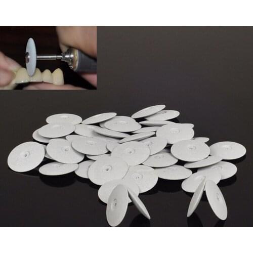 50pcs Dental Lab Polishing Wheels Burs Silicone Polishers Disk Coarse Gray 22*3.5mm