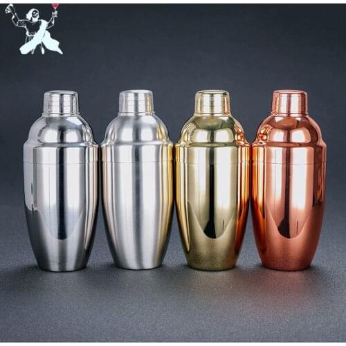 550ml Stainless Steel Cocktail Shaker Traditional three-part style Shaker Bar Wine Martini Drink Mixer Set Party Bartender Tool