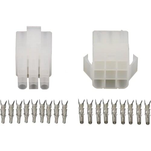 Big Tamiya 9 Pin L6.2 Connector Plug with wings Male and female air docking connector 6.2mm pitch Electrical Connector