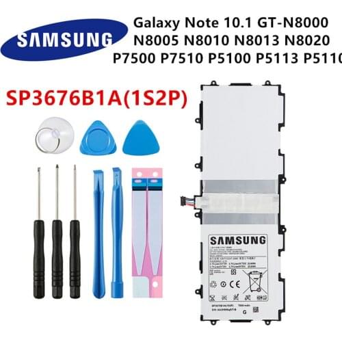 SAMSUNG SP3676B1A 7000mAh Battery For Samsung Galaxy Note 10.1 GT-N8000 N8005 N8010 N8013 N8020 P7500 P7510 P5100 P5113 +Tools