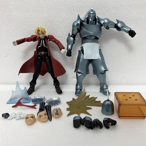Fullmetal Alchemist Figure Revoltech Yamaguchi 116 Edward Elric Figure 117 Alphonse Elric Action Figures Model Toy