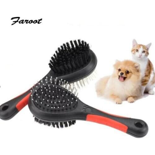 Dual Sided Pet Brush Pet Grooming Brush Dog and Cat Pin Brushes for Shedding Long and Short Fur Beauty Tools