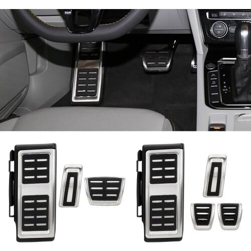 LEEPEE Car Pedal Foot Rest Cover for Audi A3 S3 8V RS3 Accelerator Brake Clutch for GOLF 7 MK7 for Skoda Octavia 5E A7