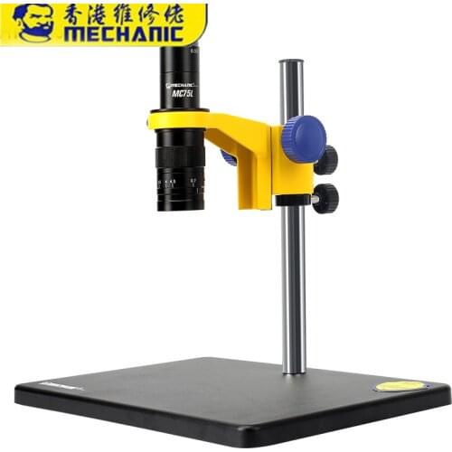 MECHANIC Monocular Microscrope MC75L-B3 Single Cylinder Design 0.7-4.5X Continuous Zoom Parallel Beam System with LED Light