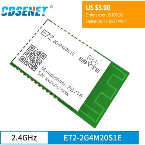 CC2652P ZigBee Blue-tooth Multi-protocol 2.4GHz SMD Wireless SoC Module 20dBm Transceiver Receiver PCB Antenna E72-2G4M20S1E