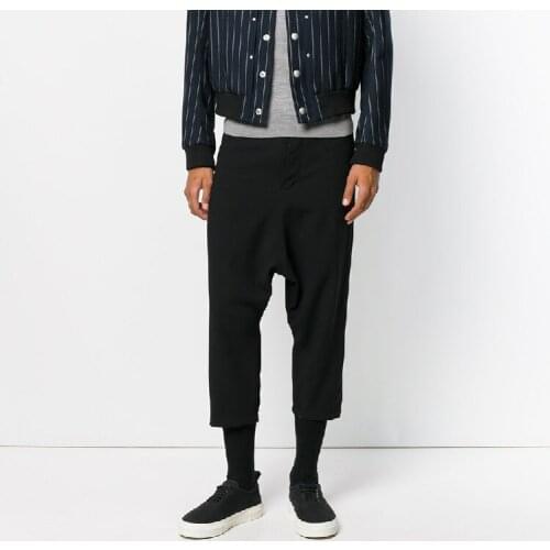 Mens clothing GD Hair Stylist fashion Catwalk street Low crotch casual harem pants plus size costumes