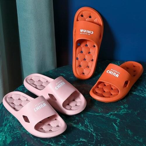 Bathroom slippers female bath antiskid indoor home couple leakage quick drying household slippers male shoes woman