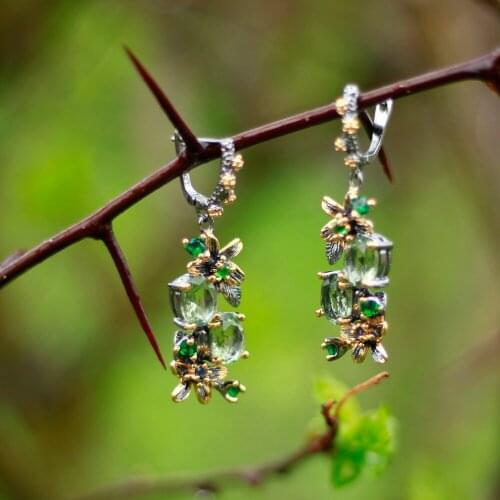 Latest Tread Black Party Earrings Setting with Cubic Zirconia Ethnic Drop Earrings Allergy Free Lead Free