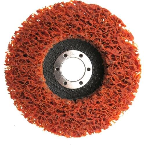 4.5" Orange Abrasive Wheel - 115mm Poly Strip Disc Paint Rust Remover Clean Grinding Wheels for Durable Angle Grinder Car