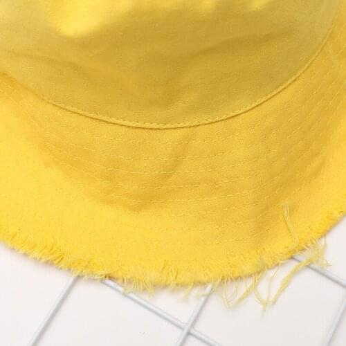 Fashion Cotton Fisherman Cap Soft Aluminum Wire Shape Water Wash Bucket hat Womens Four Seasons Solid Outdoor basin hat