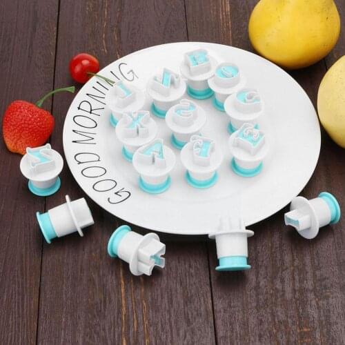 Letters Spring Mold Cake Fondant Decoration Printing Baking Cookie Number Alphabet Mold Cupcake Cutter W1L1