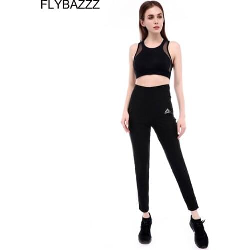 FLYBAZZZ Plus Size Women Men Weight Loss Sport Shapers Sweating Pants Body Slimming Pants Tummy Control Fitness Leggings Trouser