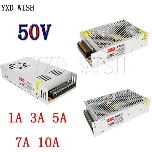 Led Power Supply AC 110V 220V To 50V 1A 3A 5A 7A 10A Switching Power Supply Lighting Transformer Adapter Power Source 50 V Volt