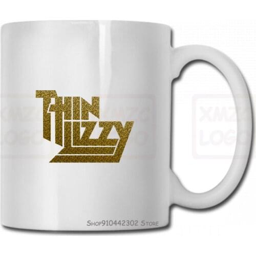 Thin Lizzy Metallic Gold Logo New Mug Cup Rock Metal Band Merch 21 Guns Women Men