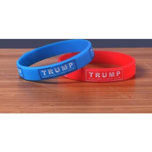 TRUMP 2020 Make America Great Again Silicone Wristband Rubber Power Bracelet Donald Trump Supporters Wristbands Bracelets bangle
