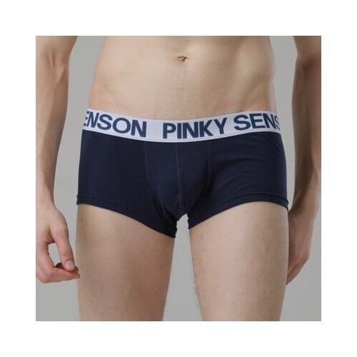 Brand PINKY SENSON sexy Mens Underwear Boxer shorts Gay Penis Pouch Sleepwear panties Man fashion gay underwear solid boxers