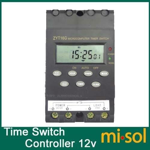10pcs/lot 12V Timer Switch Timer Controller LCD display,program/programmable timer switch 25A amps