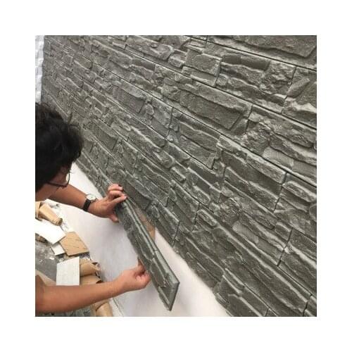 10PCS Self adhesive Waterproof TV Background Brick Wallpapers 3D Wall Sticker Living Room Wallpaper Mural Bedroom Decorative