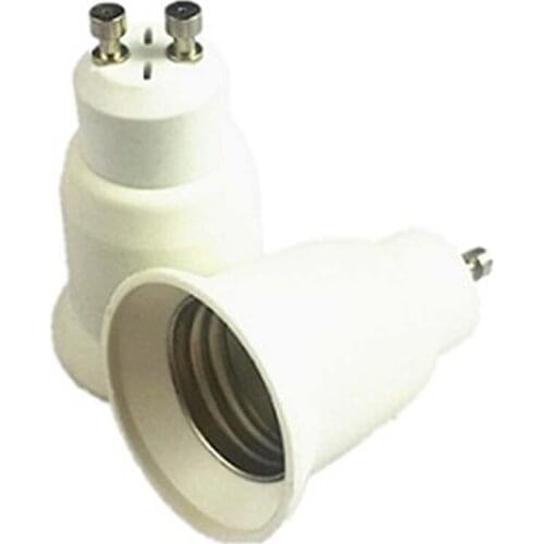 10PCS Universal White PBT Ceramic EU Standard GU10 to E27 LED Light Base Conversion Lamphead Tube Led Bulbs Adaptor Lamp holder