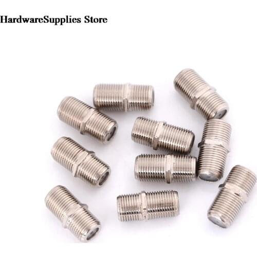 10pcs/Pack F Type Coupler Adapter Connector Female F/F Jack RG6 Coax Coaxial Cable Used In Video High Quality