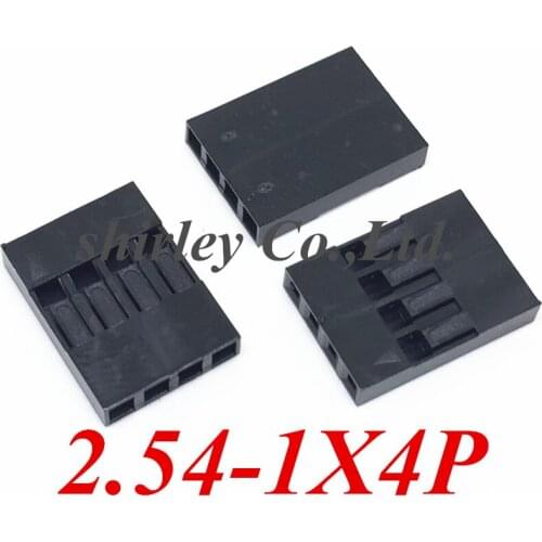 1000PCS/LOT 4P Dupont Jumper Wire Cable Housing1*4pin Female Pin Connector 2.54mm Pitch 1X4P