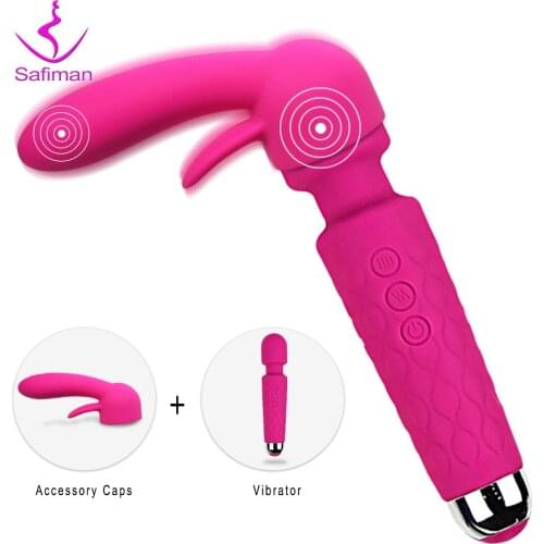 20 Frequencies Magic Wand Vibrators Sex Toys for Women Clitoral Stimulator Massager Masturbator G-Spot Erotic Toys for Adult