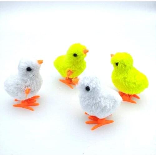 Creative Toys Cute Plush Clockwork Chicken Toy Wind Up Chick Jumping Gift Birthday Party Favors Bag Fillers