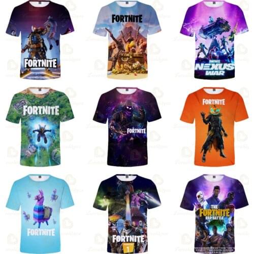 Fortnite Battle Hero Victory Royale Shoot Game 3D T-shirt Clothing Tshirt Children Shoot Kids Hero Tops Boys Girls