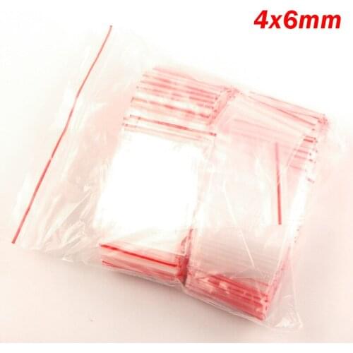 500/100pcs Transparent Jewelry/Gift/Food/Cookies/Candy Storage Packaging Bag Small Zip Lock Plastic Bags Clear Ziplock Bag