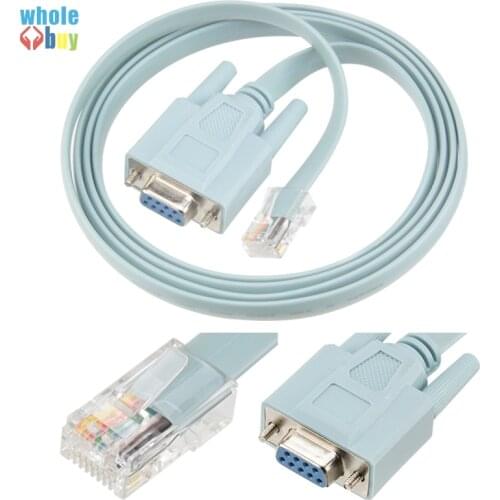 Cat5e RJ45 CAT6 to RS232 DB9 Console Ethernet Cable Adapter for Router Network Z09 Drop ship 300pcs/lot
