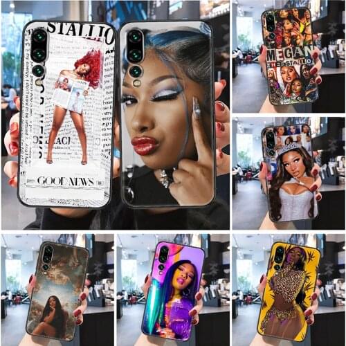 Megan Thee Stallion Phone case For Huawei Honor 6 7 8 9 10 10i 20 A C X Lite Pro Play Frosted black luxury Etui art shell