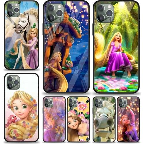Tempered Glass Cover Princess Rapunzel Disney For Apple IPhone 12 Mini 11 Pro XS MAX XR X 8 7 6S 6 Plus Phone Case Coque