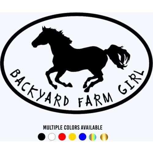 CK20832# Die-Cut Vinyl Decal Farm Girl Horse Car Sticker Waterproof Auto Decors on Bumper Window Laptop