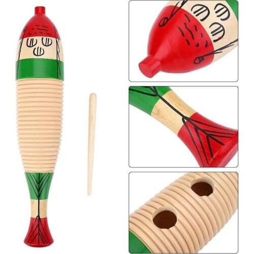 Wooden Fish Drum Sticks Percussion Toy Instrument Percussion Toys For Children Gifts Infant Playing Type Fish Drum Sticks