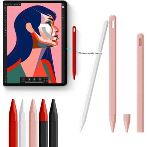 Elastic Protective Silicone Sleeve Grip Skin Cover Case for Apple Pencil 2nd Generation Protective Sleeve iPencil 2 Grip Skin